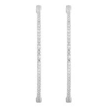 Womens | 0.75 CT Round Cut Lab Grown Diamond | Inside Out Hoop Earring | Sterling Silver | H-I-SI-I1