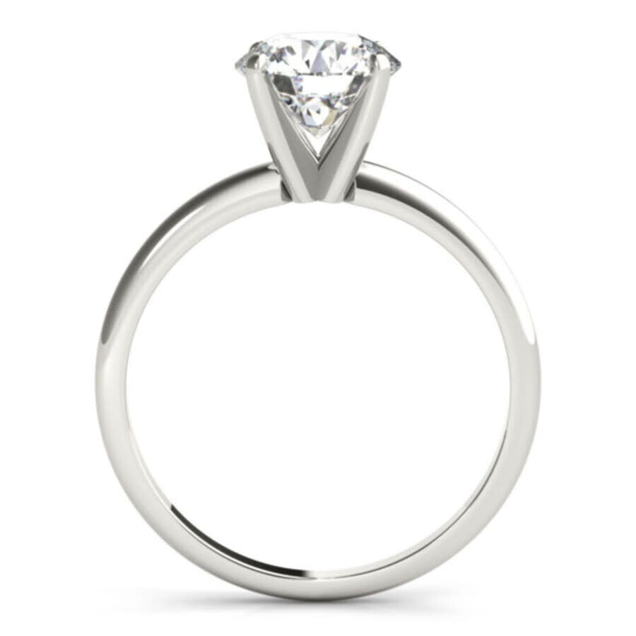 1.00 CT Round Lab-Grown Diamond | Engagement Ring | 14K White Gold | J-K Color | I1-I2 Clarity