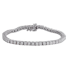 Womens | 2.00 CT Round Cut Lab Grown Accent Diamond | Tennis Bracelet | Sterling Silver | J-K-I1/I2