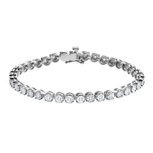 Womens | 0.50 CT Round Cut Lab Grown Accent Diamond | Tennis Bracelet | Sterling Silver | I-I1