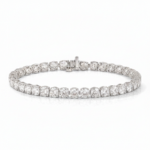 12.95 CT Round Lab-Grown Diamond | Tennis Bracelet | 14K White Gold | F Color | VS Clarity