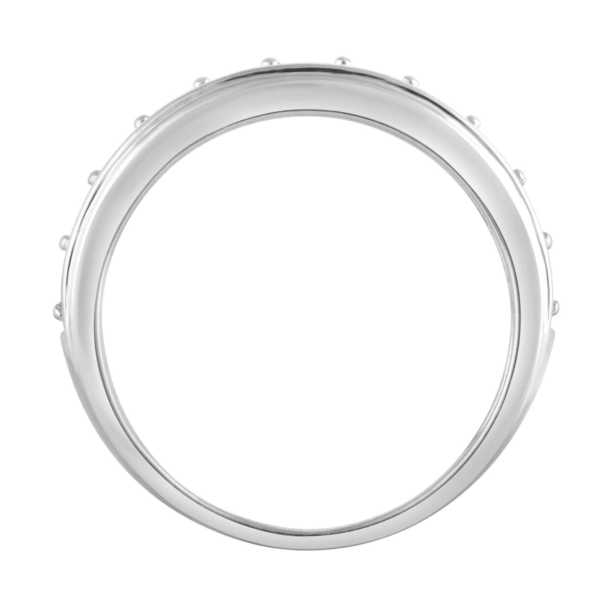 Womens | 0.25 CT Round Cut Lab Grown 12 Stone Accent Diamond | Wedding Band | Sterling Silver | I-J-I1