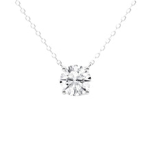 1.50 CT Round Lab-Grown Diamond | Pendant Necklace | 14K White Gold | G Color | SI Clarity