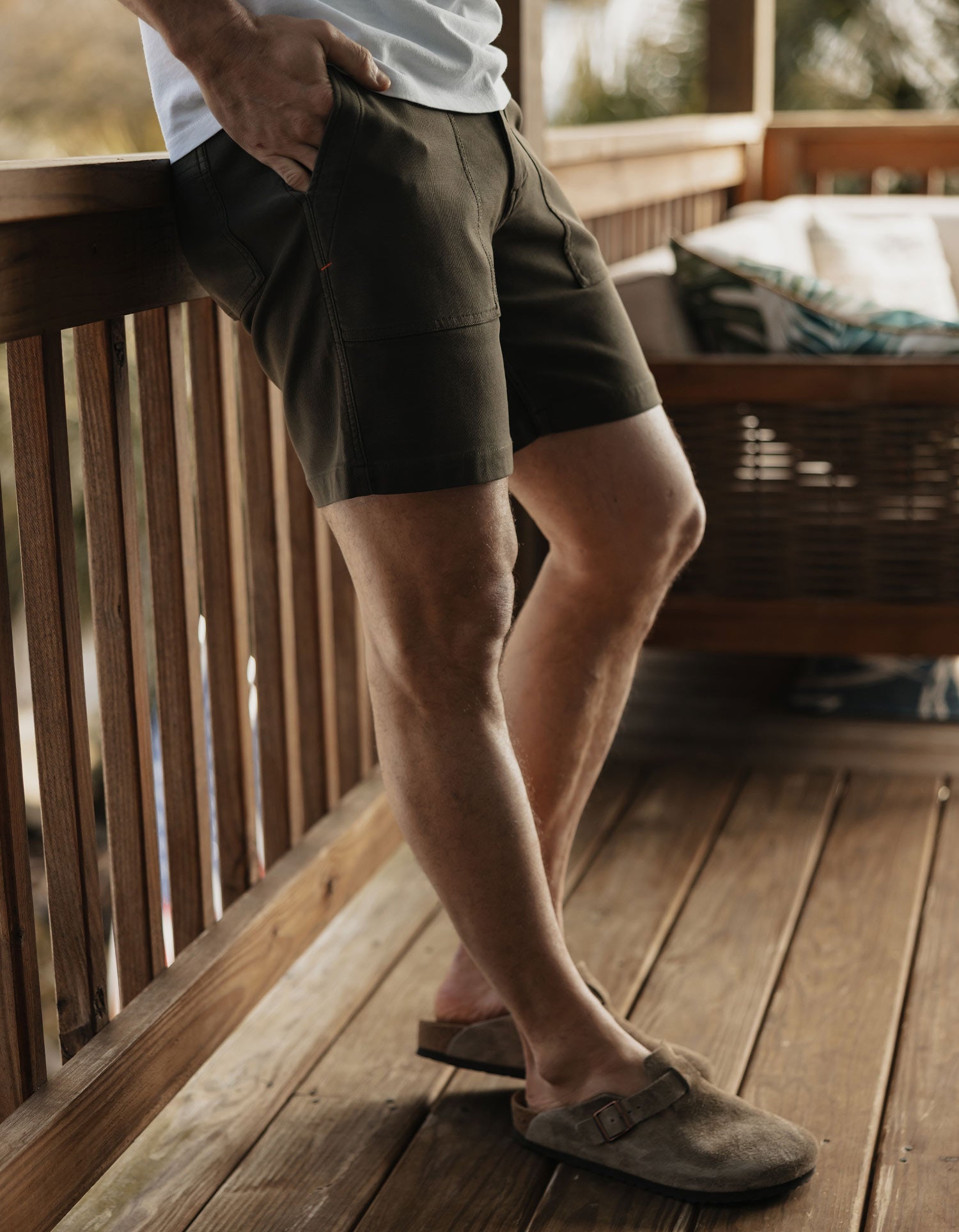 Men | Comfort Terry Utility Short | Dusty Olive