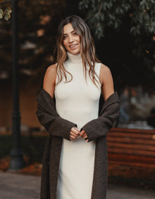 Women | Athena Column Dress | Winter White