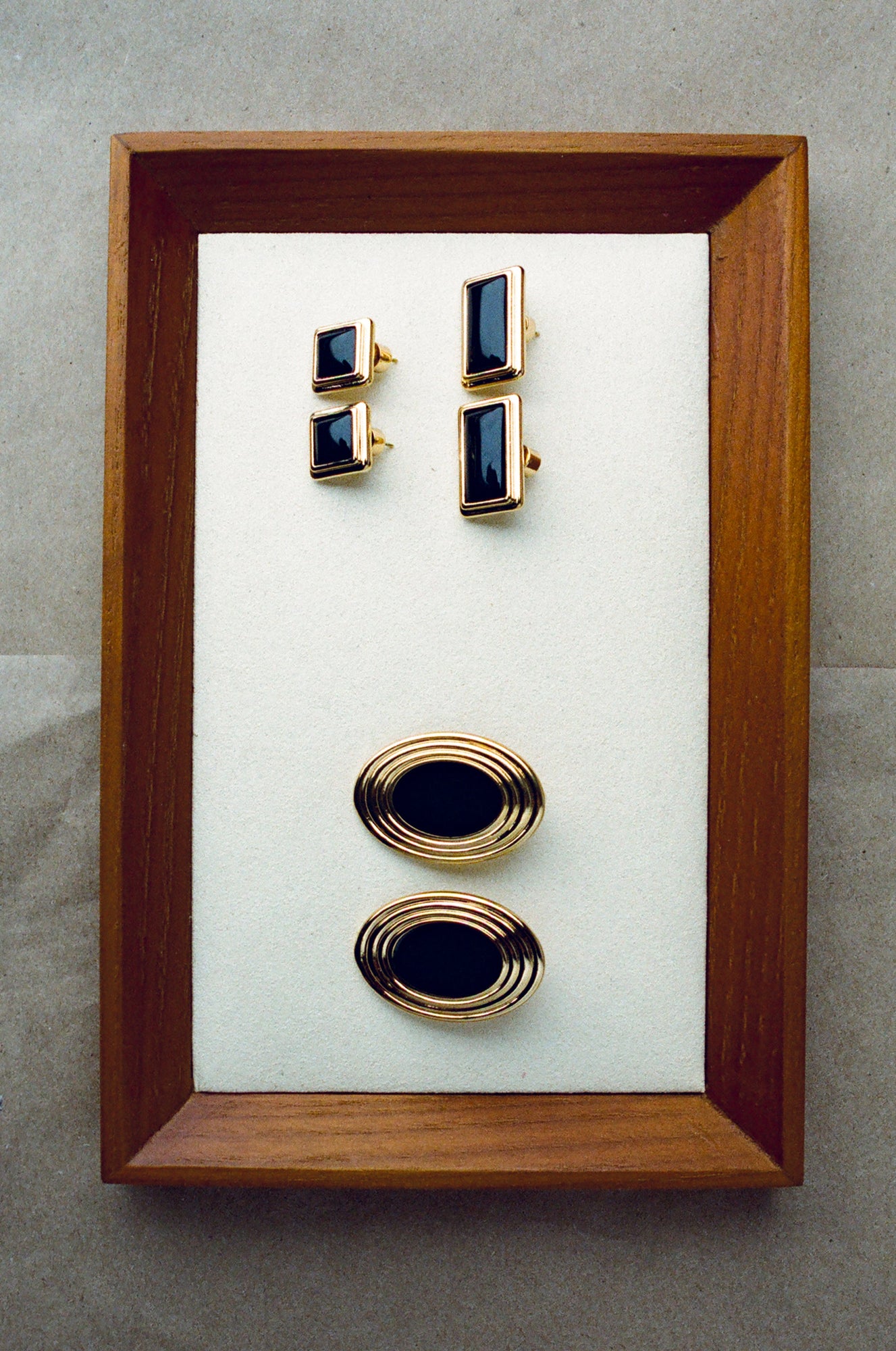 Archer Rectangle Earrings | Gold-Plated on Brass