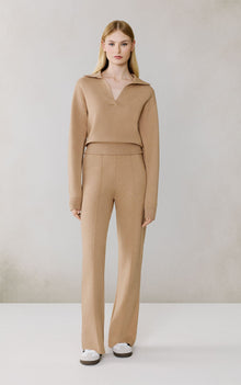 Lindsey Fit And Flare Pant | Teak Heather
