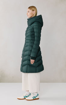 Lita-U Midi Down Coat | Midnight Forest