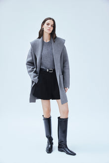 Shawl Collar Sweater Coat | Heather Grey