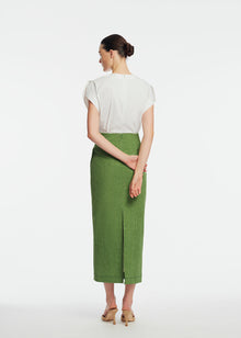 Stretch Denim Ruffle Skirt | Cactus