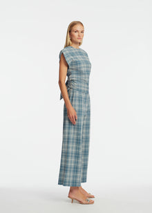 Plaid Seersucker Cropped Pant | Mallard