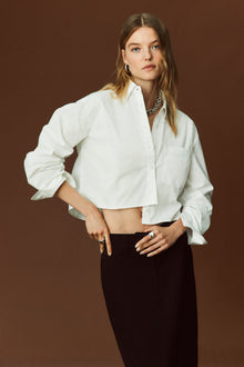 Boxy Button-Down Shirt | White