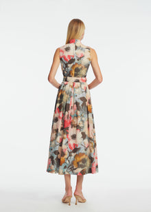 Floral Printed Cotton Margot Dress | Mist Multi