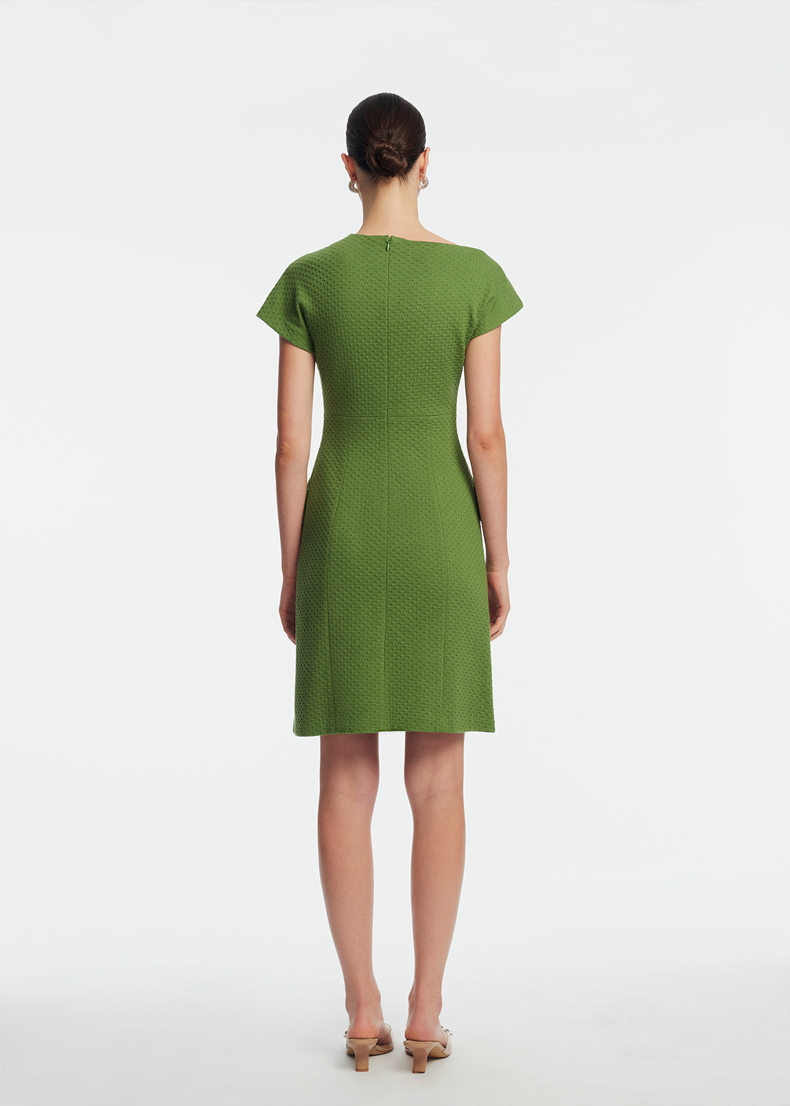 Textured Jersey Draped Shoulder Dress | Cactus