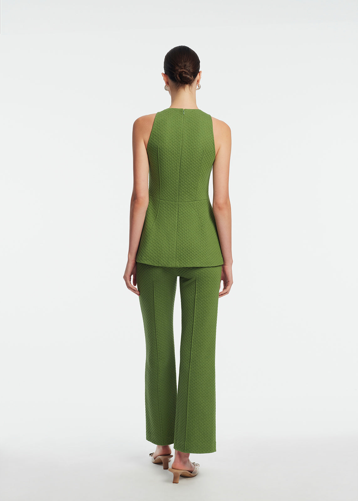 Textured Jersey Sleeveless Top | Cactus