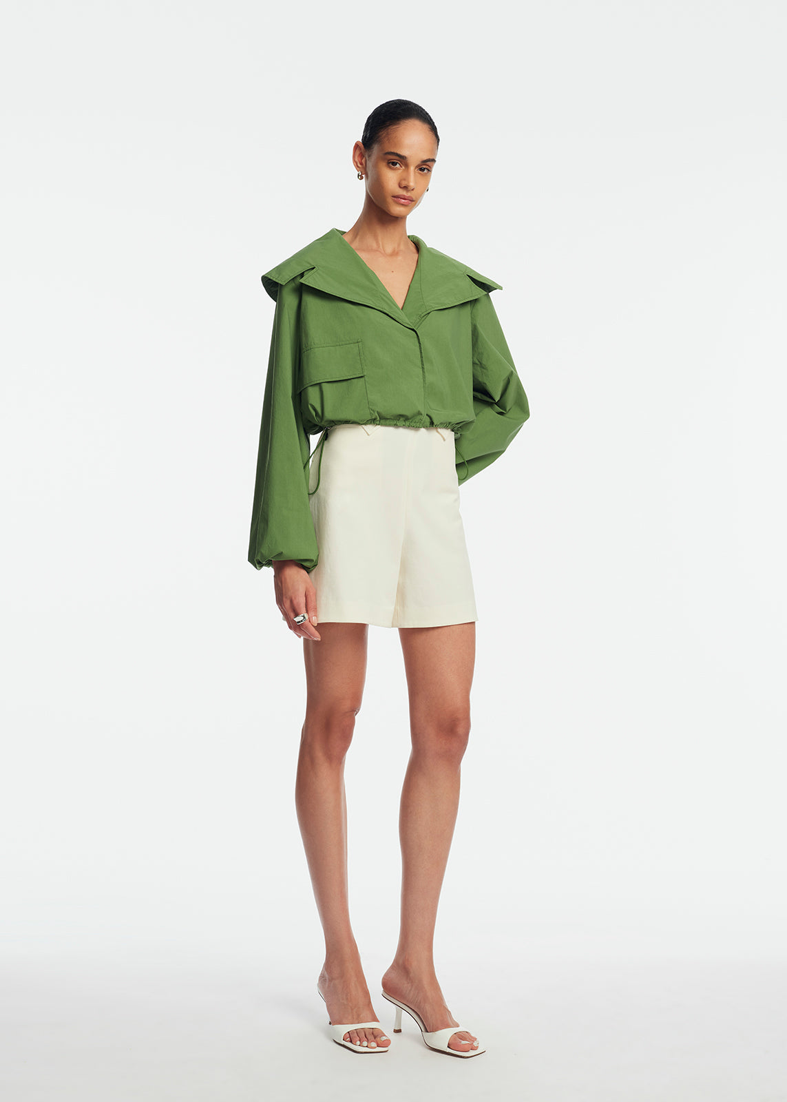 Tech Poplin Anorak Jacket | Cactus