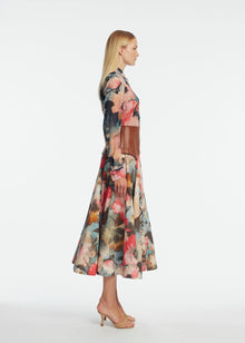Floral Printed Chiffon Lucy Shirt | Mist Multi