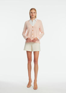 Poplin Combo Knit Top | Blush