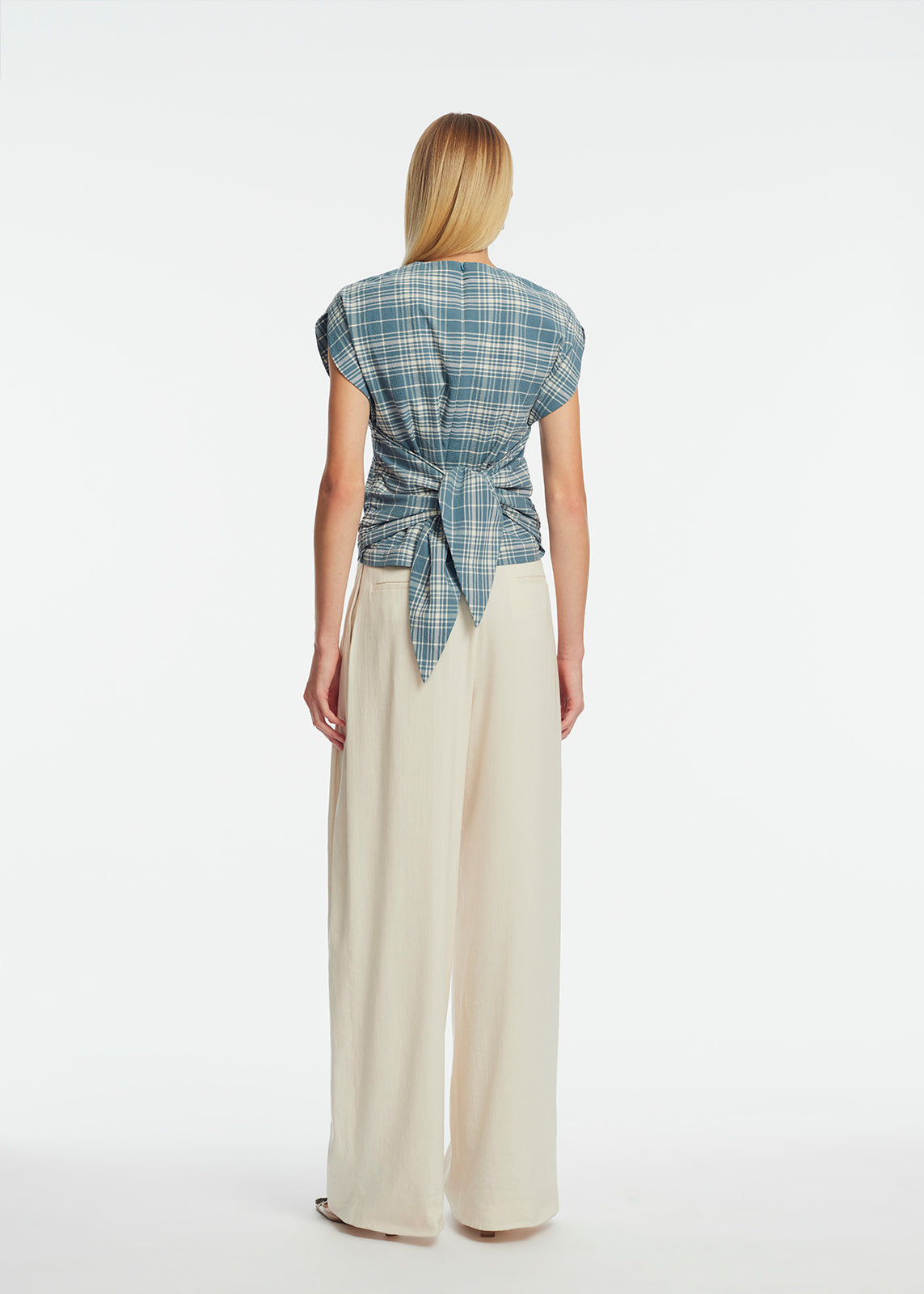 Plaid Seersucker Tie Top | Mallard
