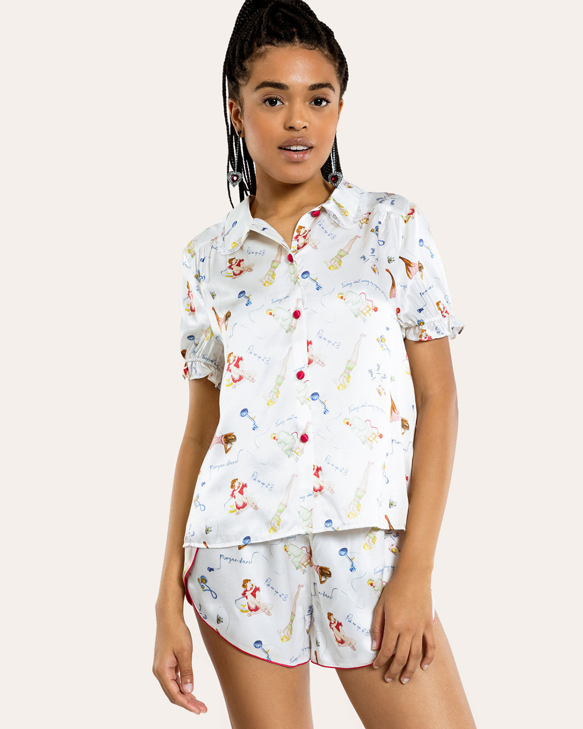 Womens | Lovie Top - Girl Talk | Ivory