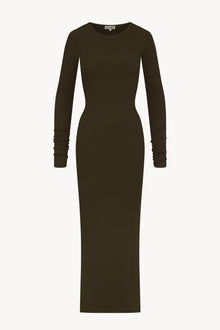 LONG SLEEVE CREWNECK MAXI DRESS - ETERNE