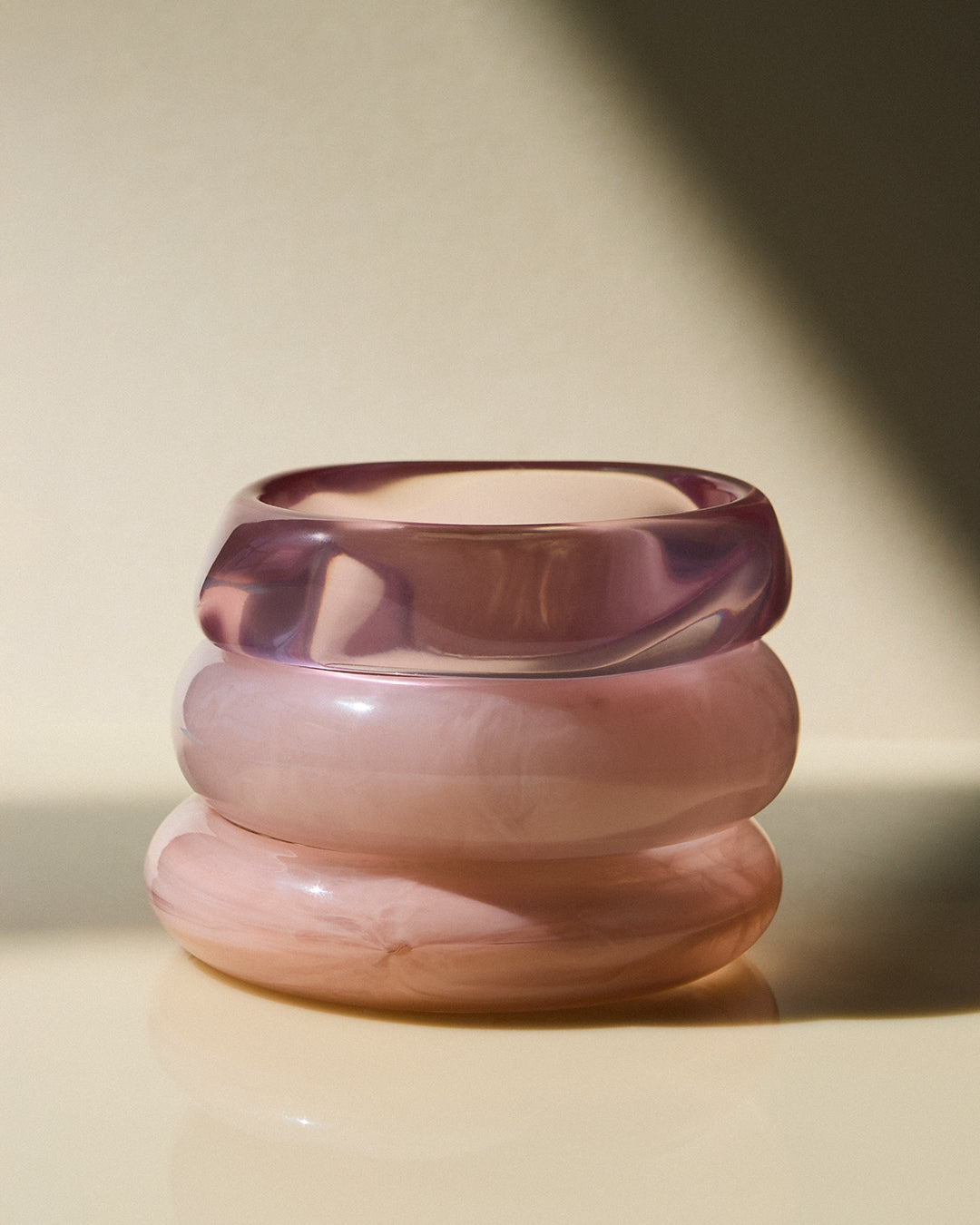 The Formentera Bangle Set | Set of 3 Bangles | Shades of Pink