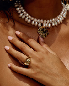 The Mallorca Pearl Statement Necklace | Freshwater Pearls | Gold