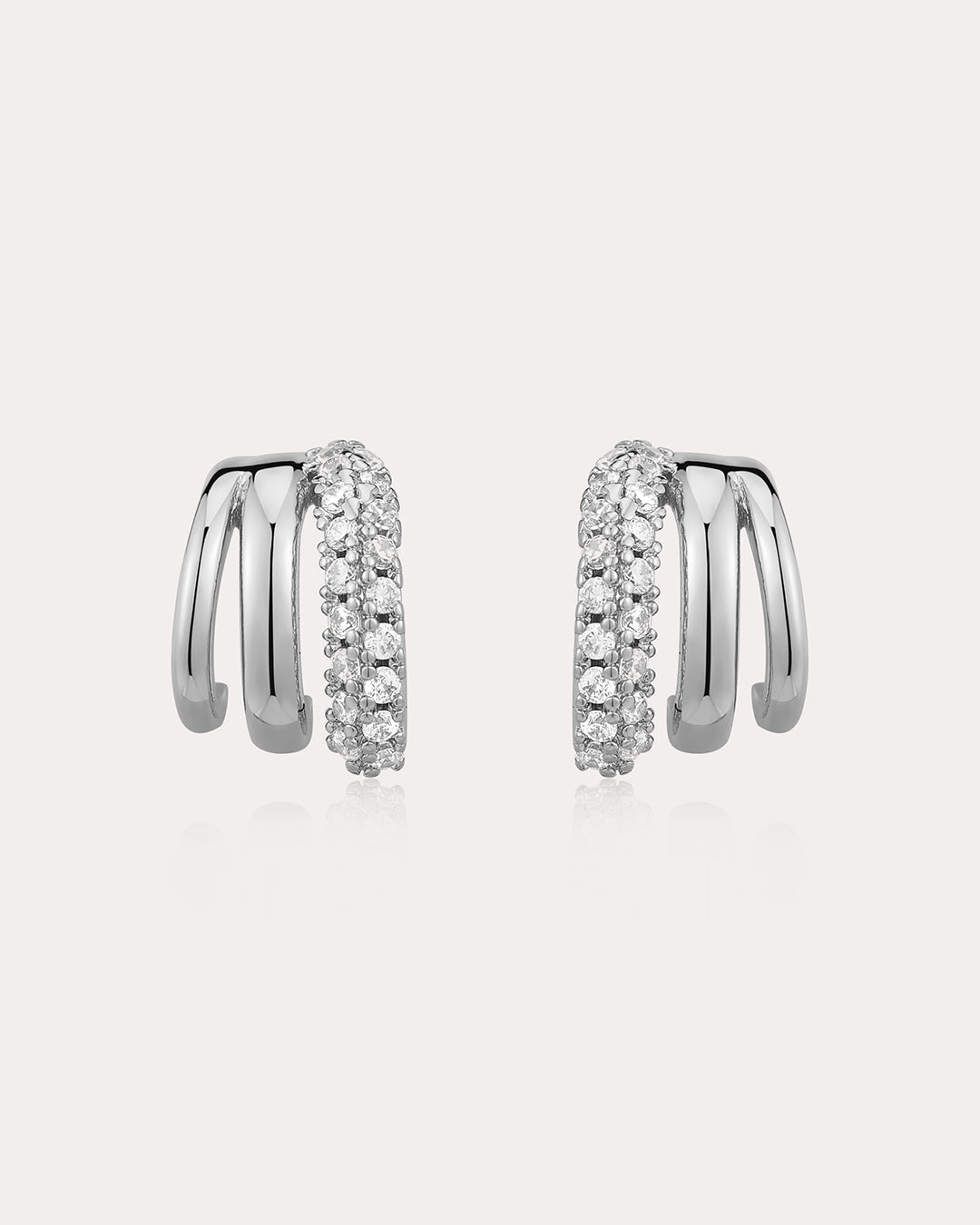 The Multi Piercing Huggies | Silver