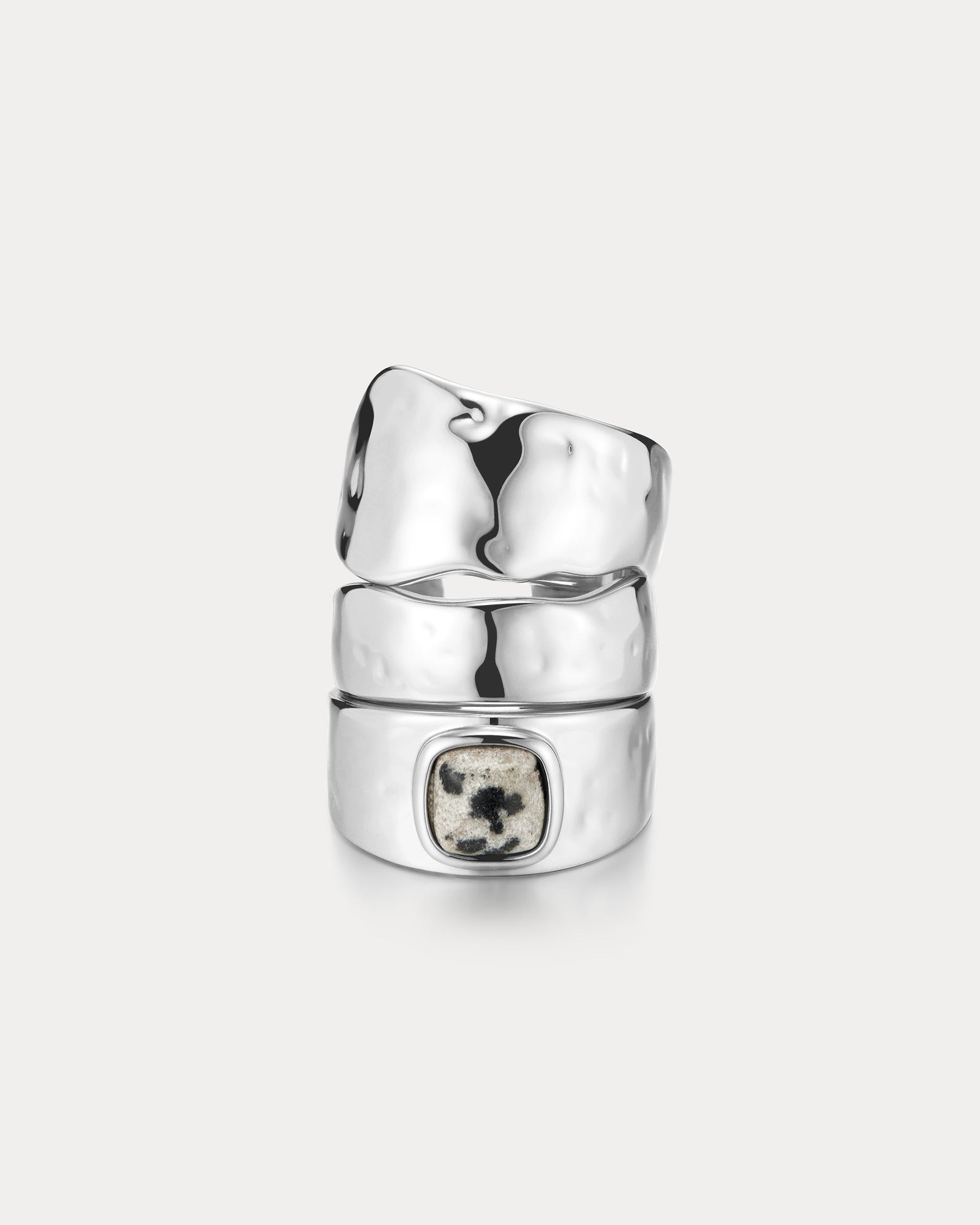 The Palma Ring Set | Set of 3 Rings | Silver