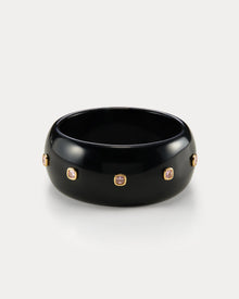 The St. Lucia Lucite Cuff | Cubic Zirconia | Gold