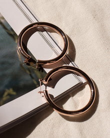 Amalfi Tube Hoops - Rose Gold | Rose Gold