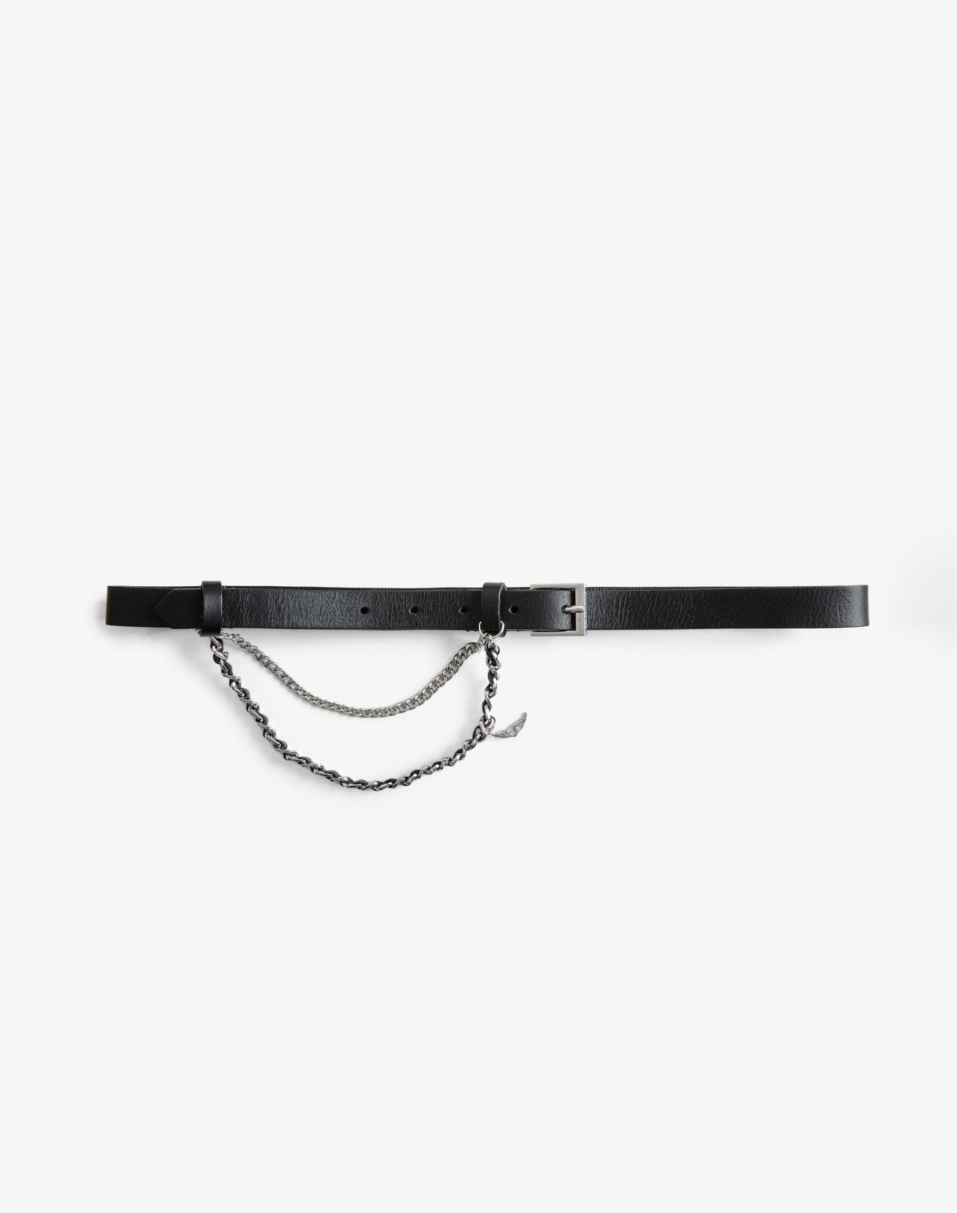 Women | Rock Chain Belt Leather | Noir
