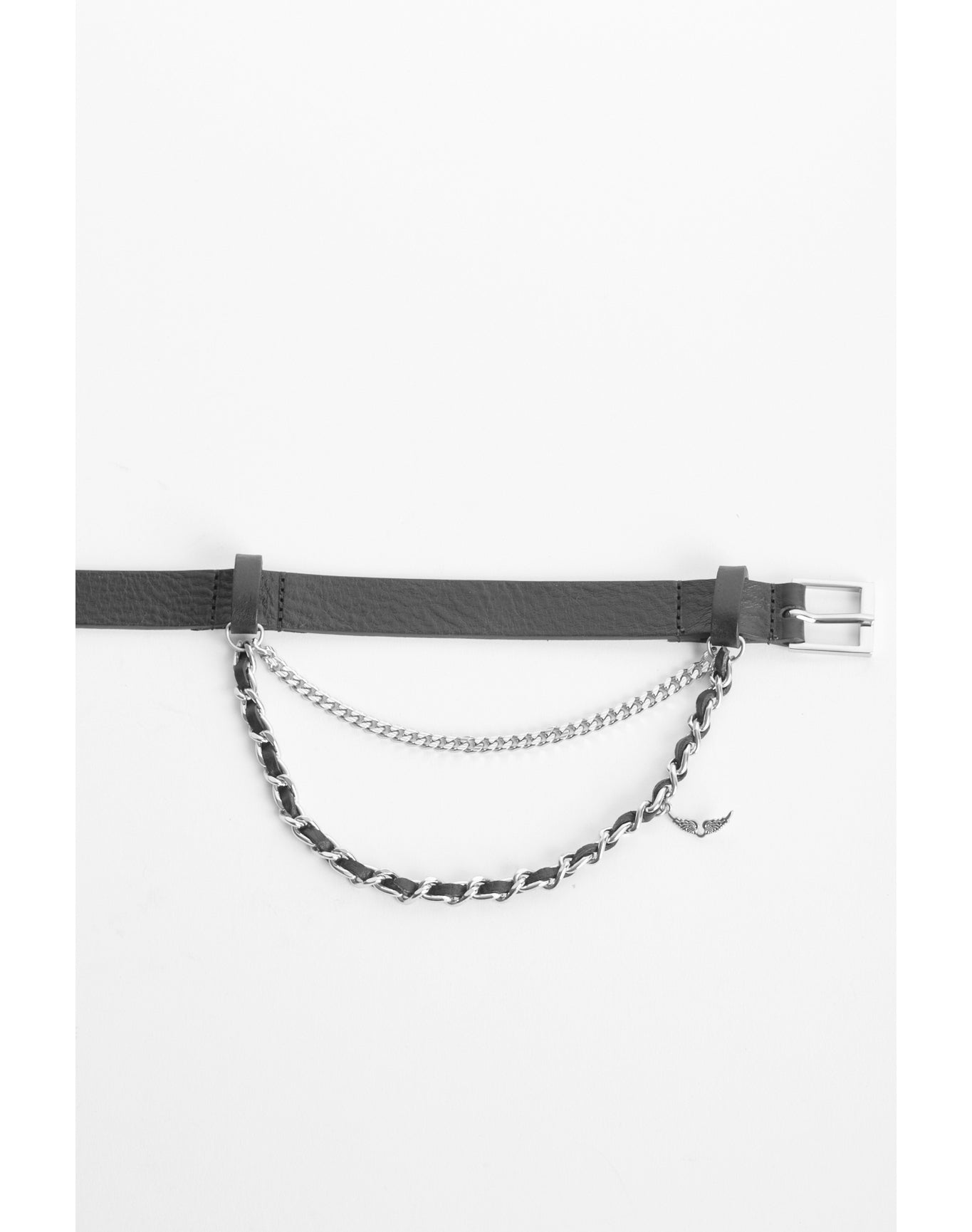 Women | Rock Chain Belt Leather | Noir