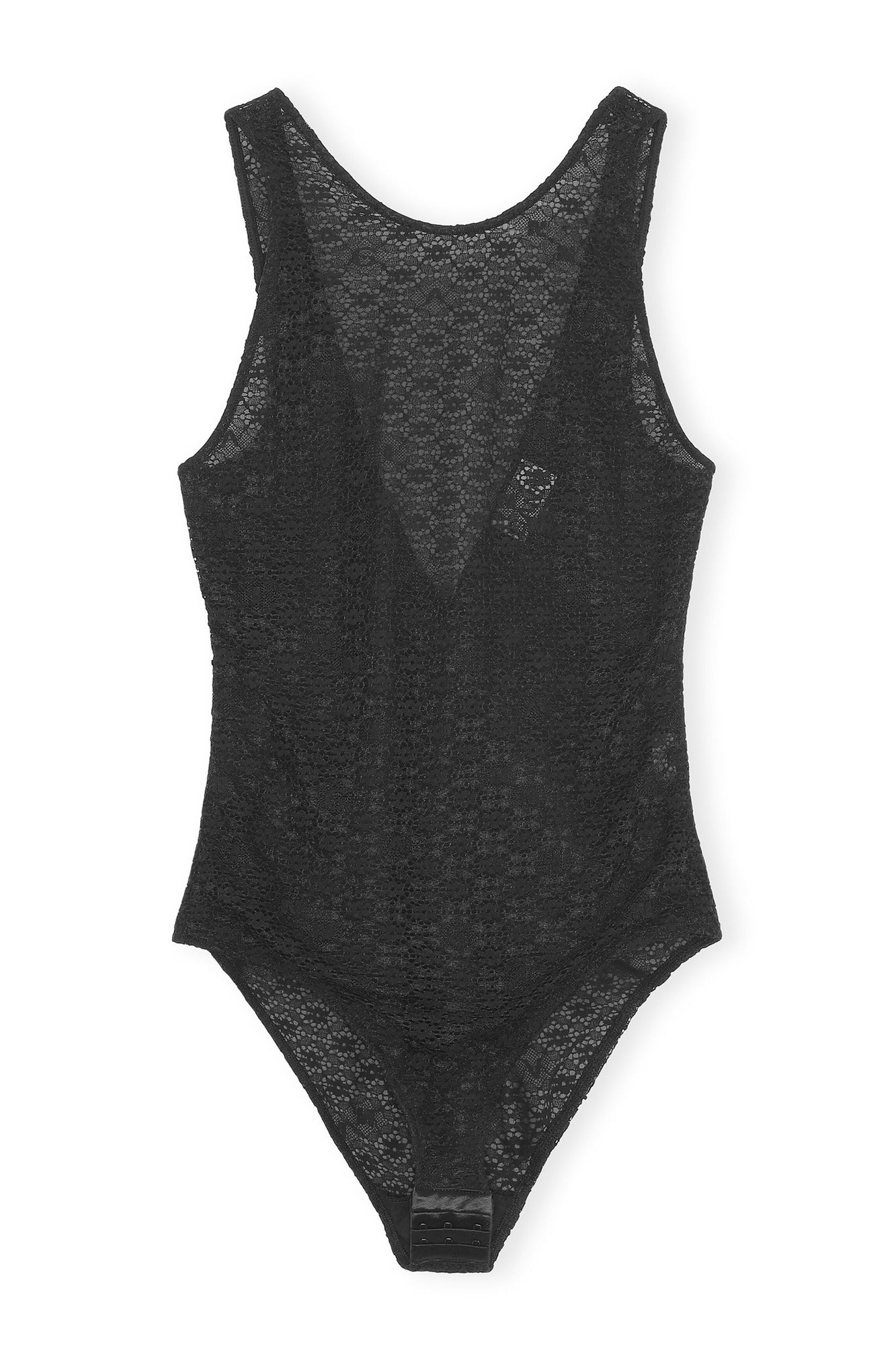 Lace Lowback Bodysuit | Black
