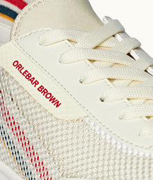 Larson O.B Stripe You Can Swim In Shoes | White/Orange