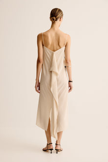 Rosa String Dress | Crema / Black