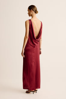 Finesa Cowl Dress | Spiced Wine