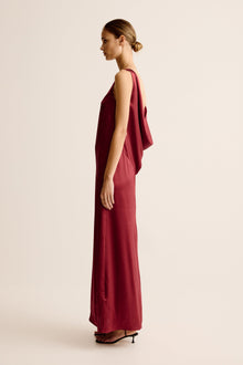 Finesa Cowl Dress | Spiced Wine