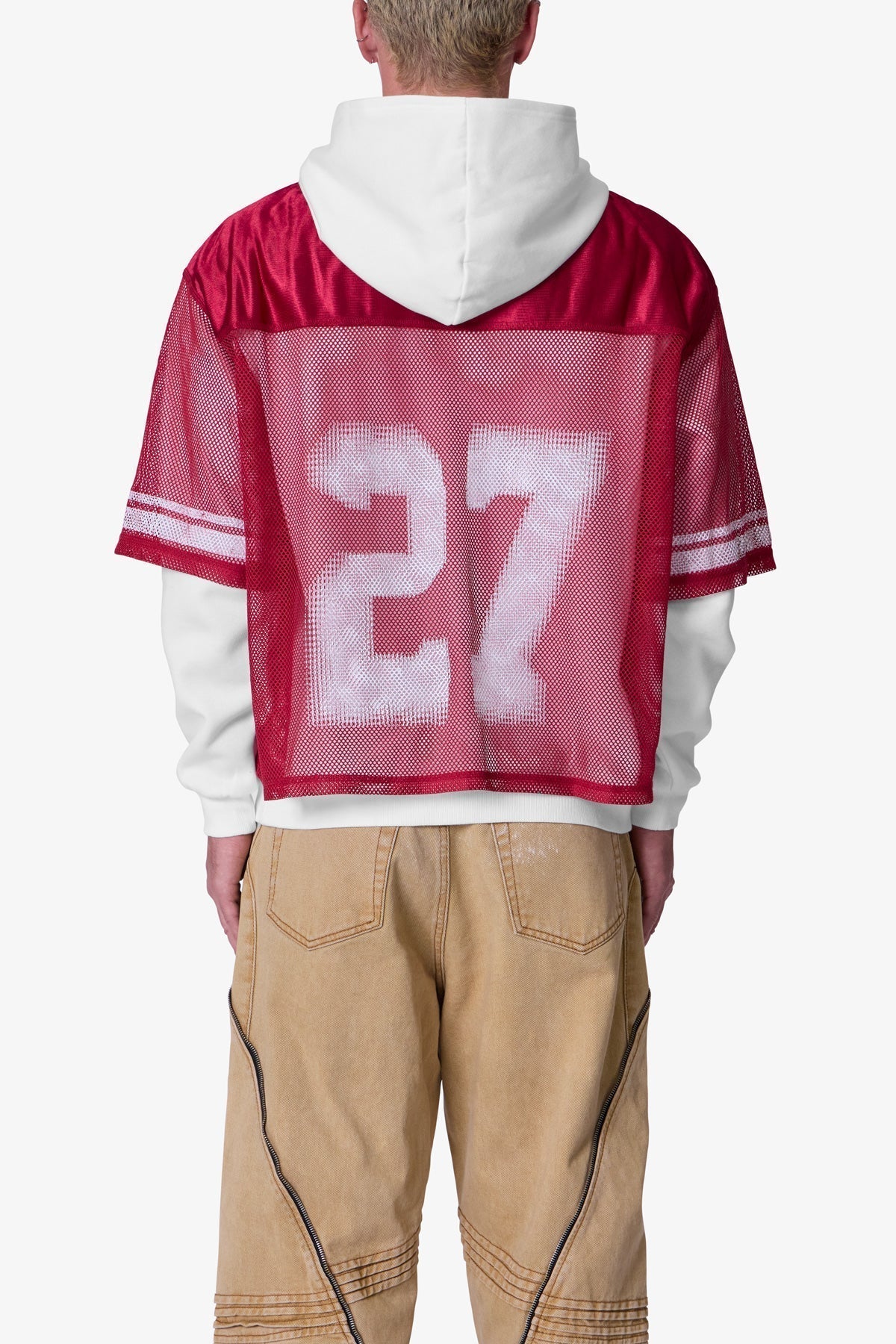 Layered Jersey Hoodie | Burgundy