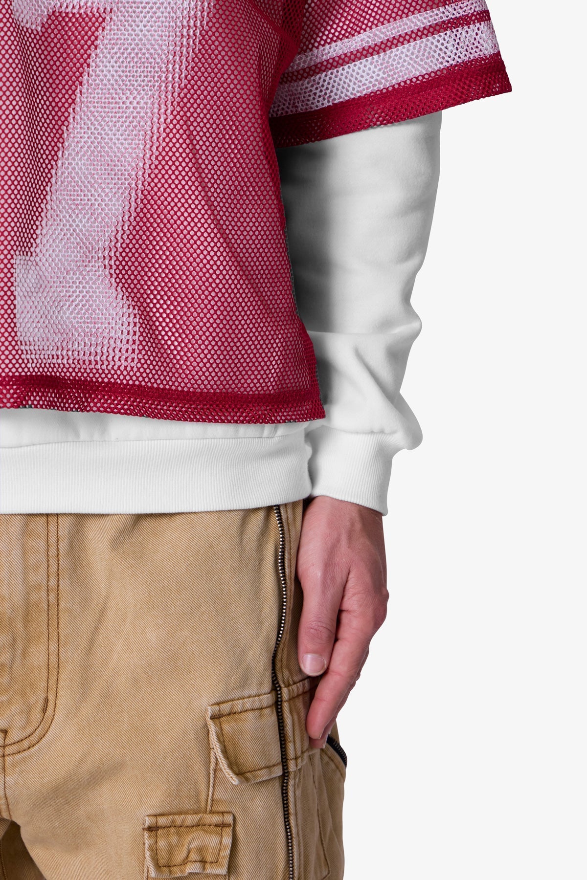 Layered Jersey Hoodie | Burgundy
