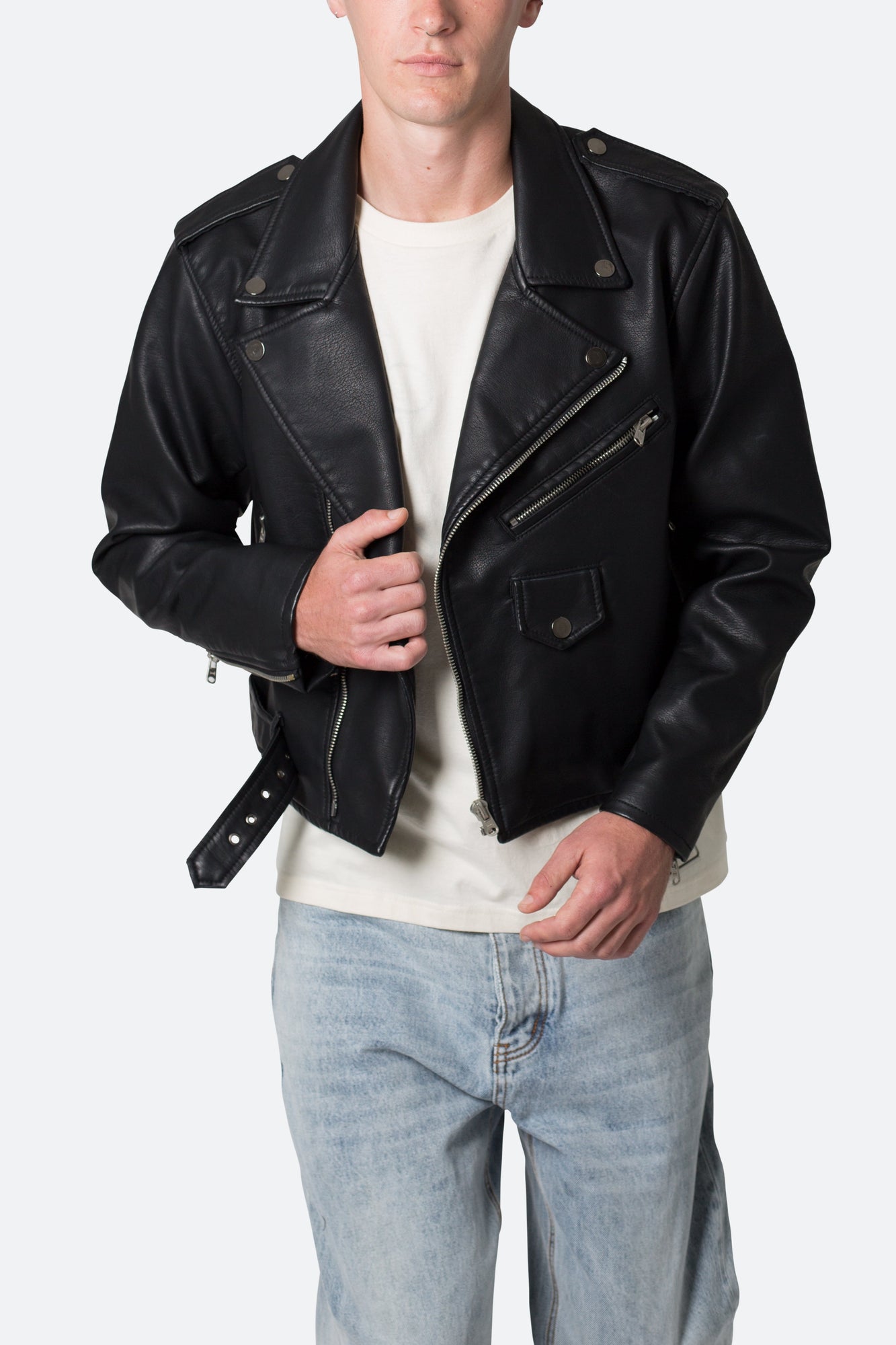 Leather Moto Jacket | Black