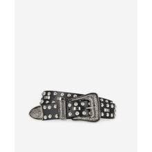 Leather Belt With Studs | Women | Black