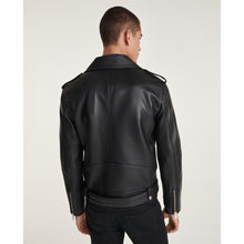 Leather Jacket With Belt And Zipper | Men | Black