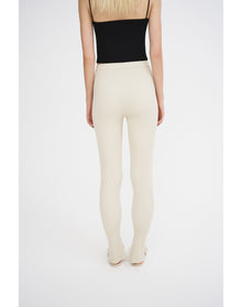Leo Eco Stretch | Slit Leggings | Cream