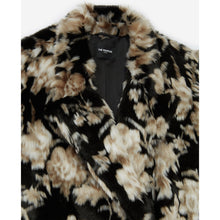 Leopard Printed Faux Fur | Women | Black x Ecru