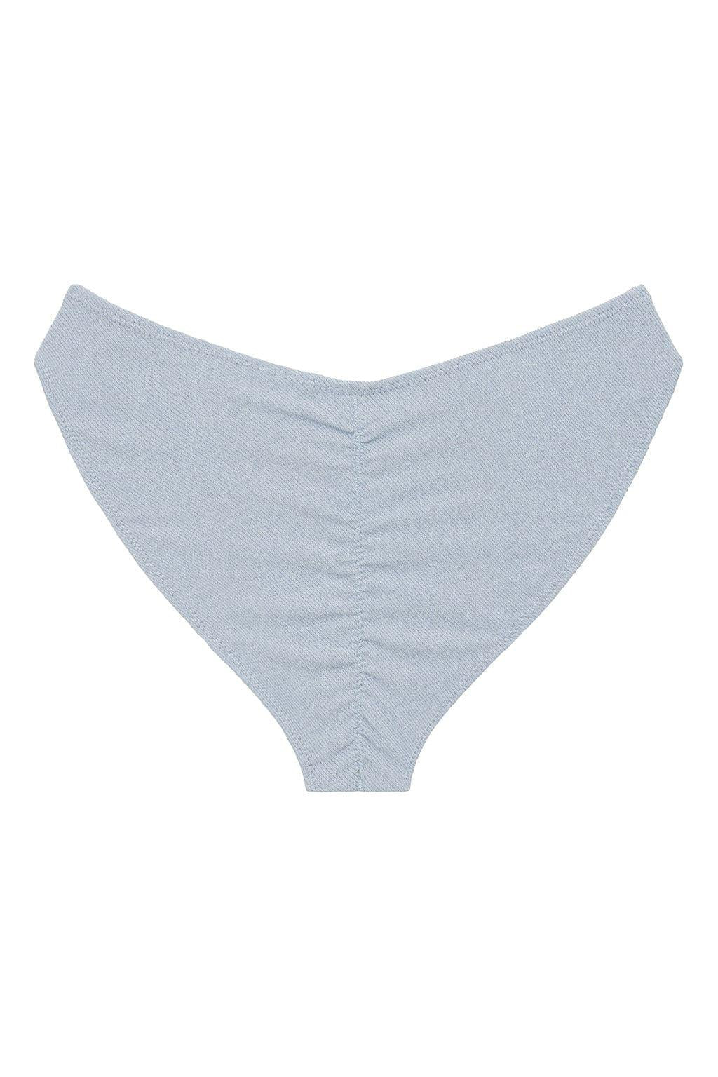 Added Coverage Lulu (Zig-Zag Stitch) Bikini Bottom | Light Denim