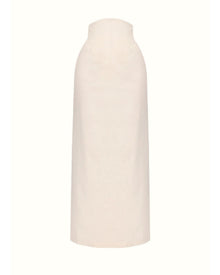 Lino Corset Skirt | Limestone