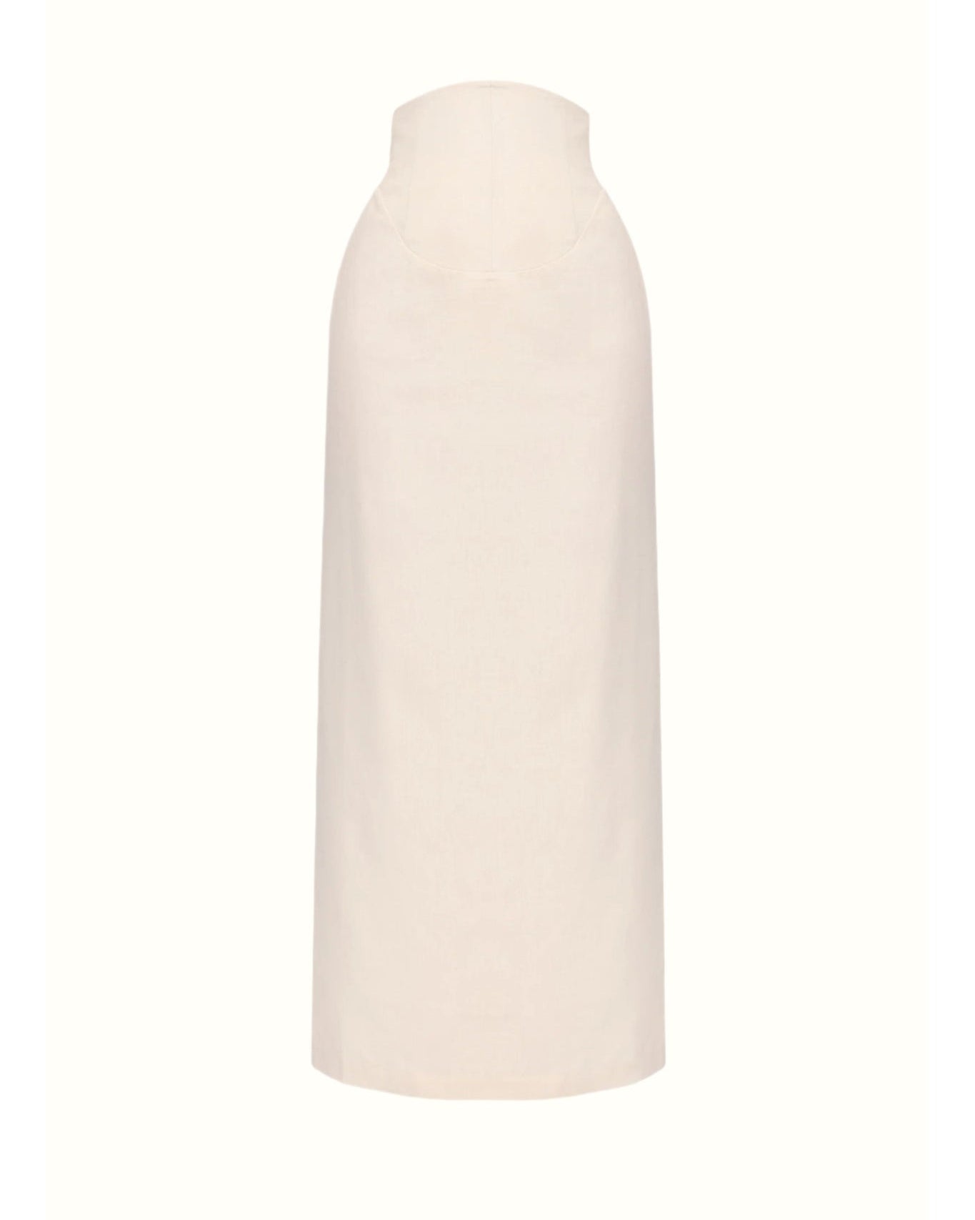Lino Corset Skirt | Limestone