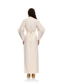 Lino Corset Skirt | Limestone