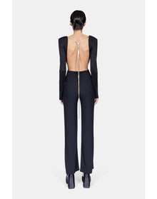 Liquid Chain Jumpsuit | Black